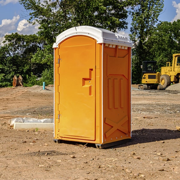 how often are the portable toilets cleaned and serviced during a rental period in Calhoun County SC